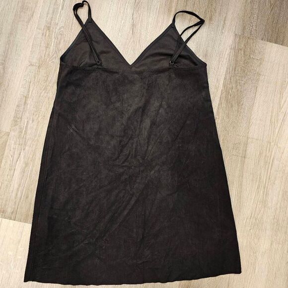 Aritzia Wilfred size M Suede Little Black Dress Cami - Picture 8 of 11